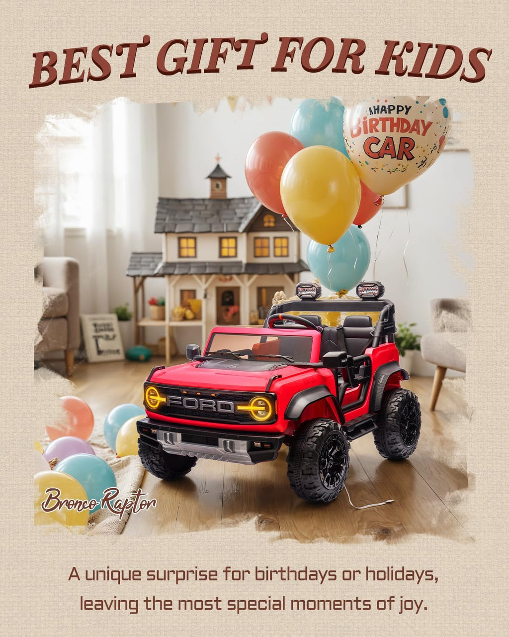 24V 2 Seater Kids Ride on Toys (Red)