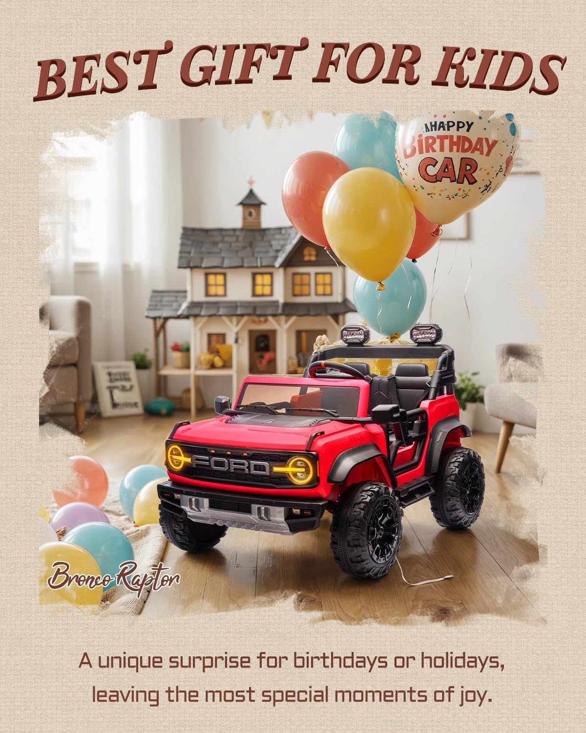 24V 2 Seater Kids Ride on Toys (Red)