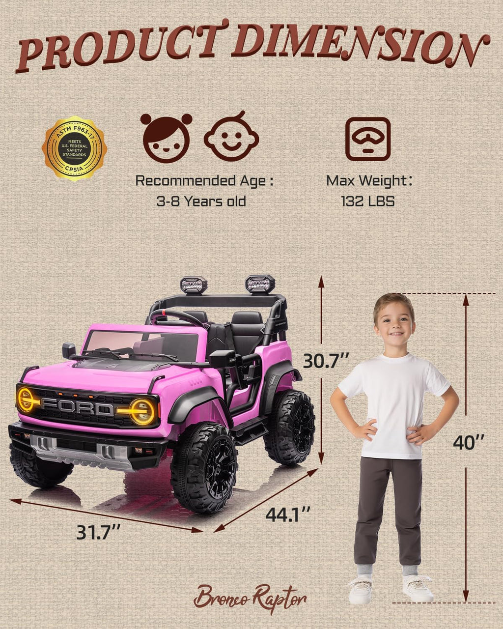 24V 2 Seater Kids Ride on Toys (Pink)